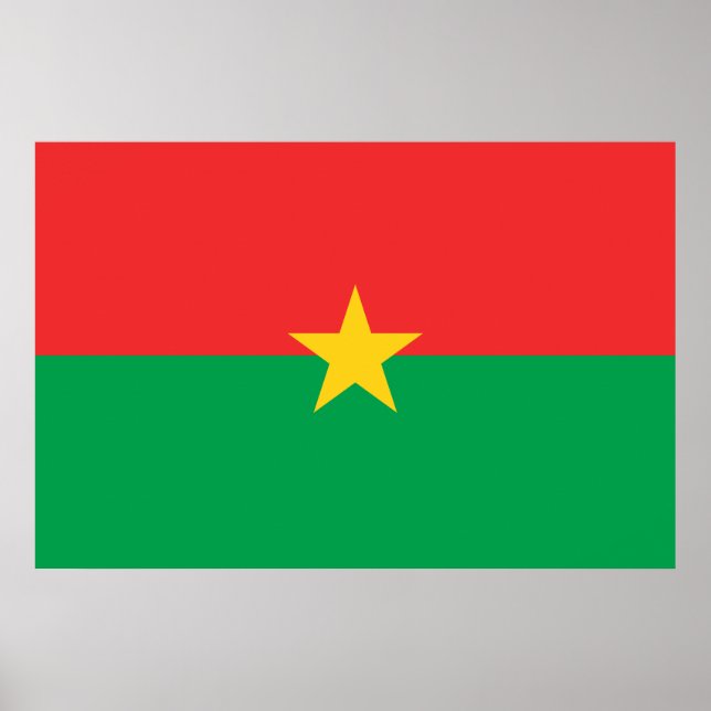 Flagge von Burkina Faso Poster (Vorne)