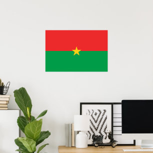 Flagge von Burkina Faso Poster