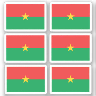 Flagge von Burkina Faso - Sammlung Stickers Aufkleber
