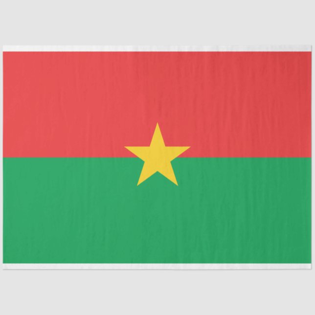 Flagge von Burkina Faso Seidenpapier (Vorderseite)