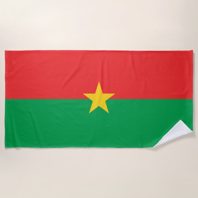 Flagge von Burkina Faso Strandtuch (Vorderseite)