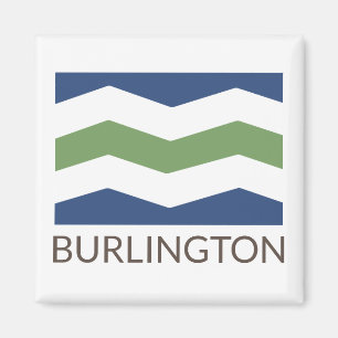 Flagge von Burlington, Vermont Magnet