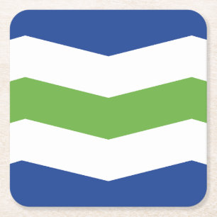 Flagge von Burlington, Vermont Rechteckiger Pappuntersetzer