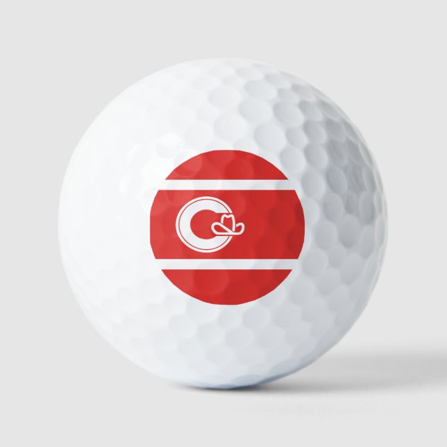 Flagge von Calgary, Alberta Golfball (Vorderseite)