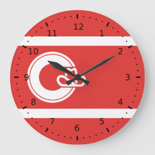 Flagge von Calgary, Alberta Große Wanduhr