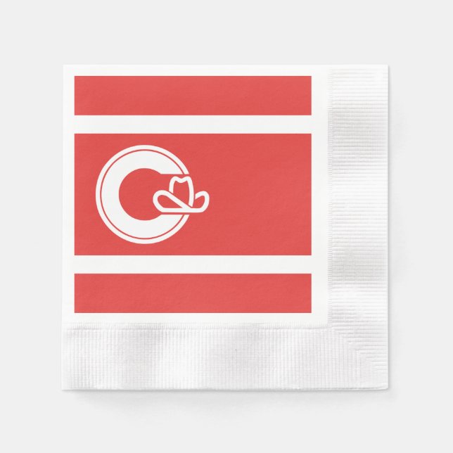 Flagge von Calgary, Alberta Napkins Serviette (Vorderseite)