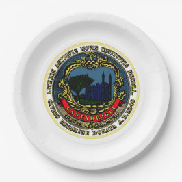 Flagge von Cambridge (Massachusetts) Pappteller