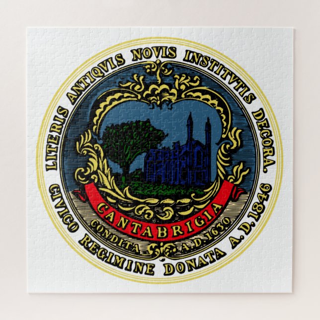 Flagge von Cambridge (Massachusetts) Puzzle (Horizontal)