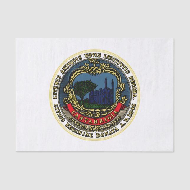 Flagge von Cambridge (Massachusetts) Seidenpapier (Vorderseite)