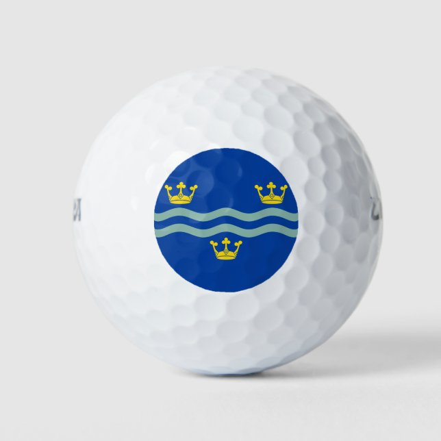 Flagge von Cambridgeshire Golfball (Vorderseite)