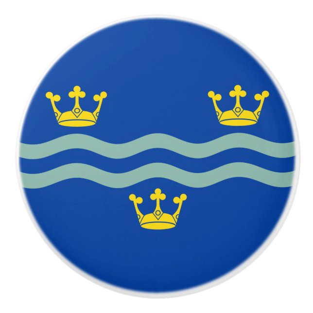 Flagge von Cambridgeshire (Landkreis des Vereinigt Keramikknauf (Vorderseite)