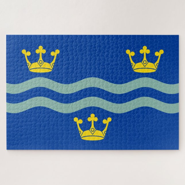 Flagge von Cambridgeshire (Landkreis von England,  Puzzle (Horizontal)