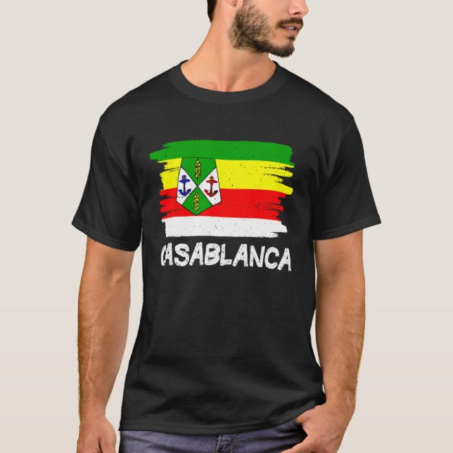 Flagge von Casablanca T-Shirt (Vorderseite)