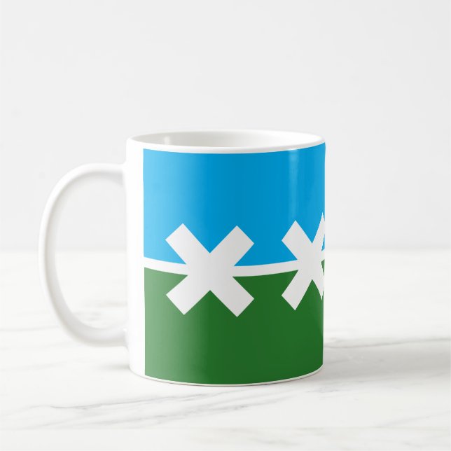 Flagge von Cedar Park, Texas Kaffeetasse (Links)