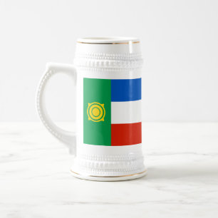Flagge von Chakassien Bierglas