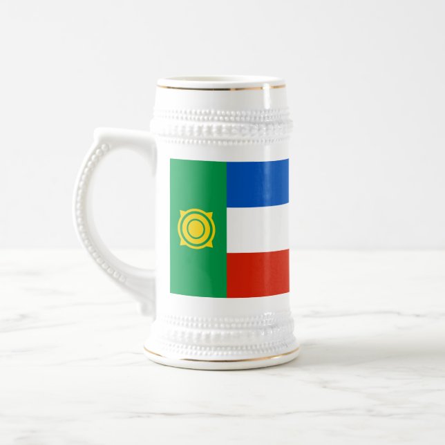 Flagge von Chakassien Bierglas (Links)
