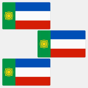 Flagge von Chakassien Etiketten