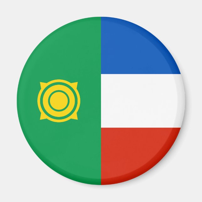 Flagge von Chakassien Magnet (Vorne)