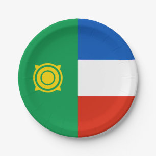 Flagge von Chakassien Pappteller