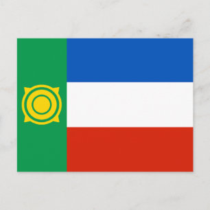 Flagge von Chakassien Postkarte