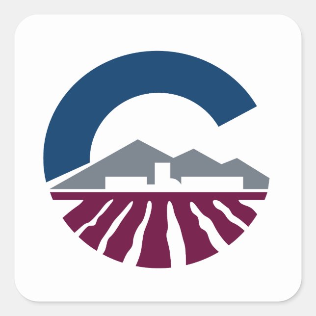 Flagge von Chandler, Arizona Quadratischer Aufkleber (Vorderseite)