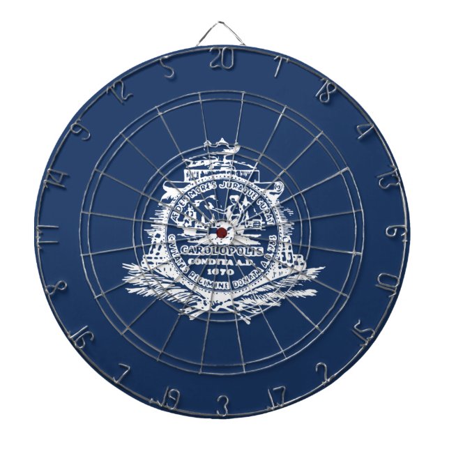 Flagge von Charleston (South Carolina) Dartscheibe (vorne)