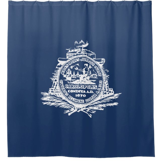 Flagge von Charleston (South Carolina) Duschvorhang (Vorderseite)