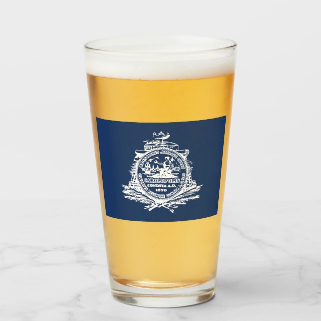 Flagge von Charleston (South Carolina) Glas (Vorne (Gefüllt))