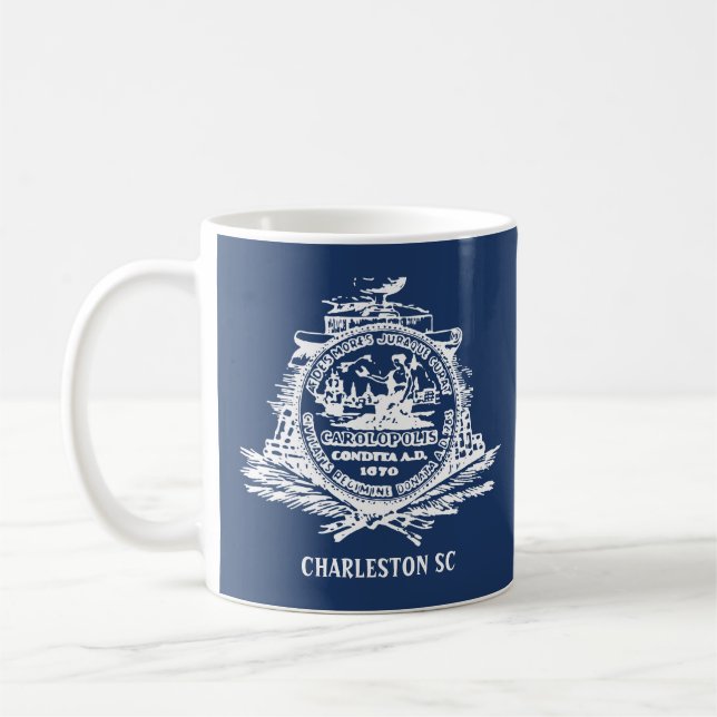Flagge von Charleston, South Carolina Kaffeetasse (Links)