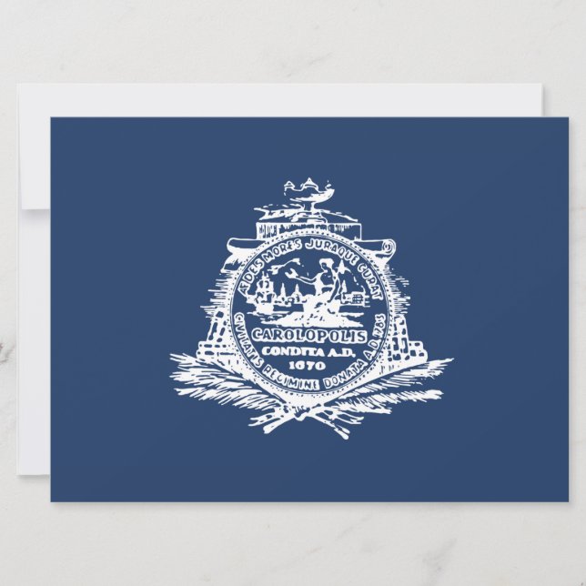 Flagge von Charleston (South Carolina) Karte (Vorderseite)