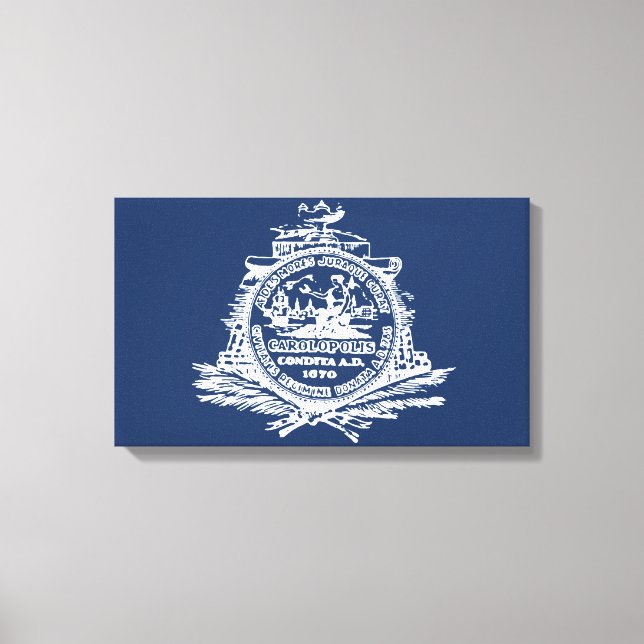 Flagge von Charleston (South Carolina) Leinwanddruck (Vorderseite)