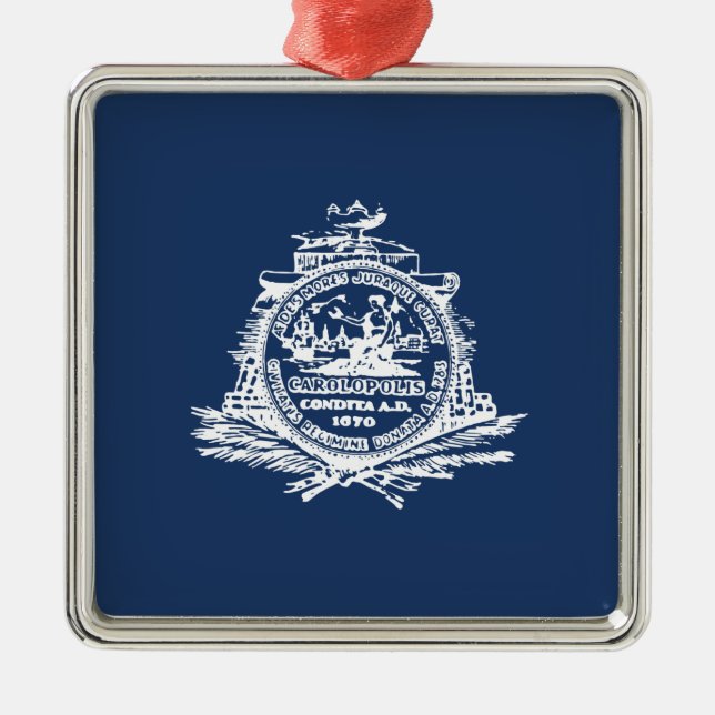 Flagge von Charleston (South Carolina) Ornament Aus Metall (Vorne)
