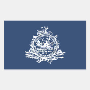 Flagge von Charleston, South Carolina Rechteckiger Aufkleber