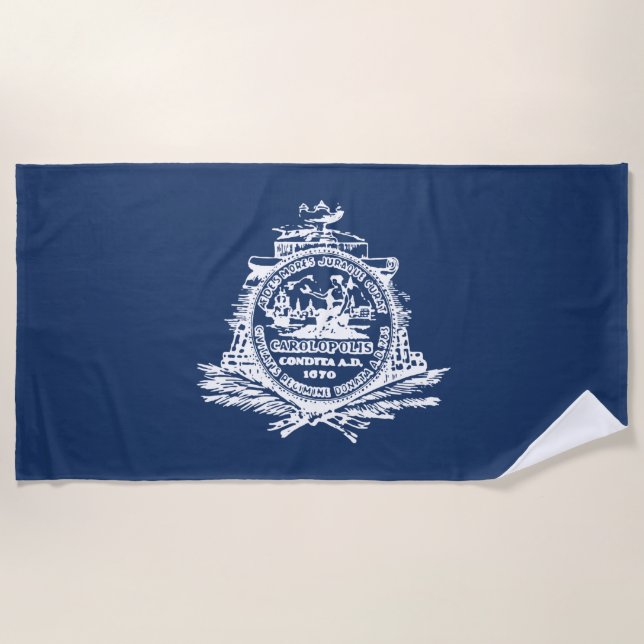 Flagge von Charleston (South Carolina) Strandtuch (Vorderseite)