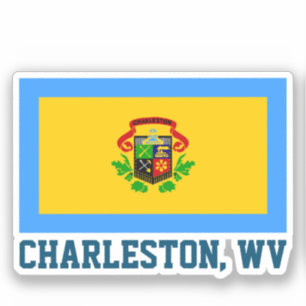Flagge von Charleston, West Virginia Aufkleber