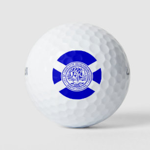 Flagge von Charlotte, North Carolina Golfball
