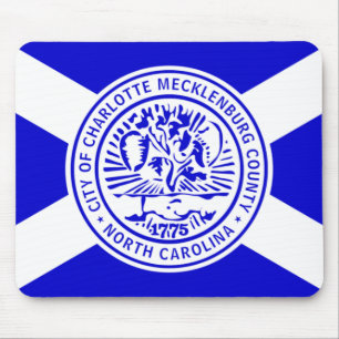 Flagge von Charlotte, North Carolina Mousepad