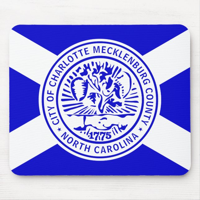 Flagge von Charlotte, North Carolina Mousepad (Vorne)