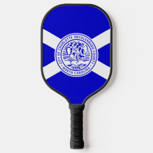 Flagge von Charlotte, North Carolina Pickleball Schläger