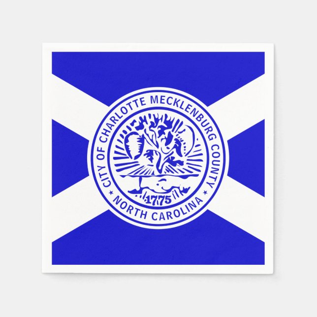 Flagge von Charlotte, North Carolina Serviette (Vorderseite)