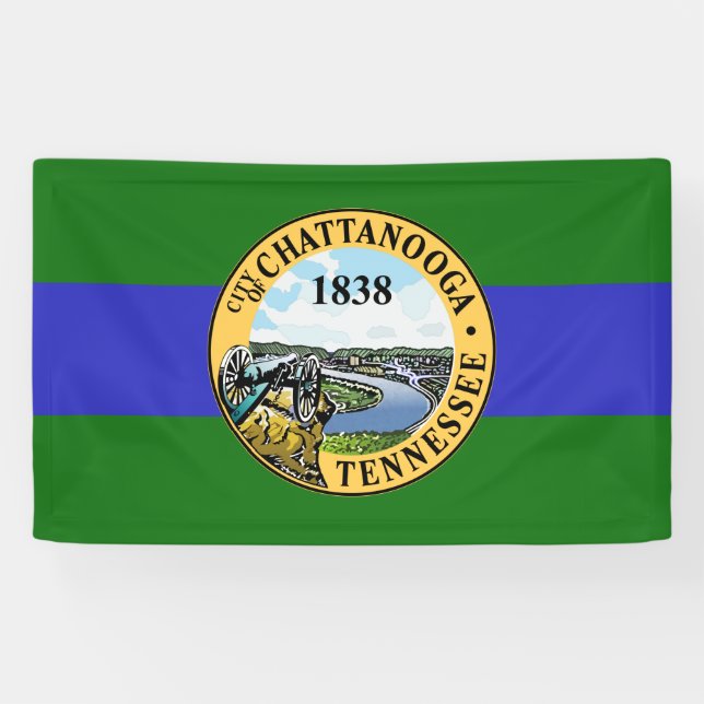 Flagge von Chattanooga (Tennessee) Banner (Horizontal)