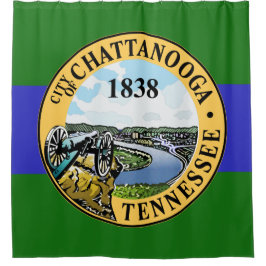 Flagge von Chattanooga (Tennessee) Duschvorhang