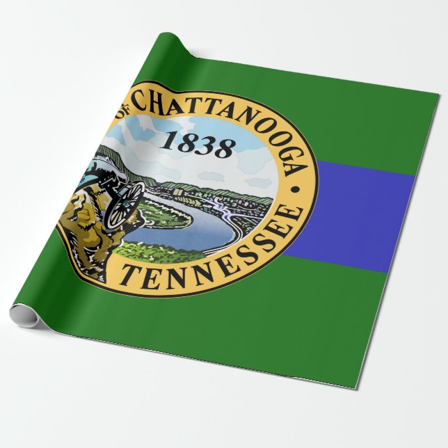 Flagge von Chattanooga (Tennessee) Geschenkpapier (Ungerollt)