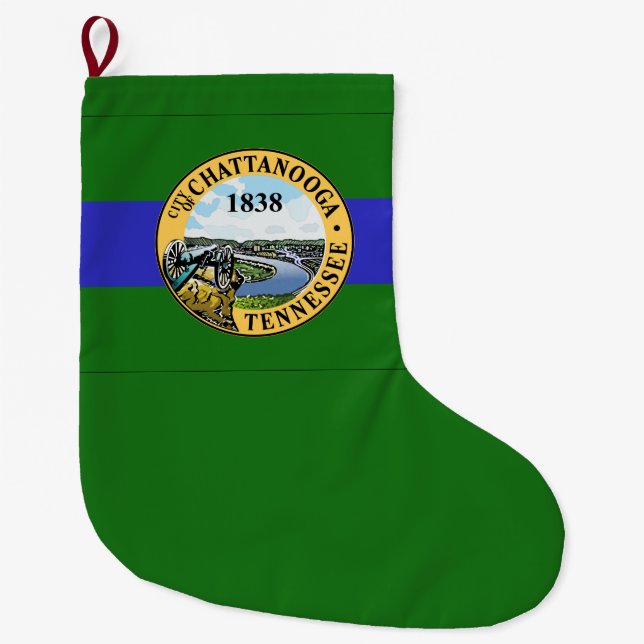 Flagge von Chattanooga (Tennessee) Großer Weihnachtsstrumpf (Vorderseite)