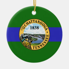 Flagge von Chattanooga (Tennessee) Keramik Ornament