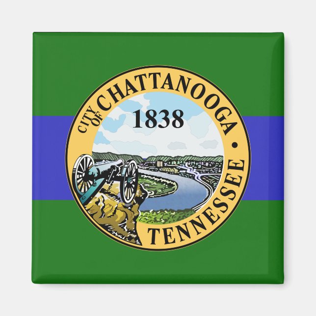 Flagge von Chattanooga (Tennessee) Magnet (Vorne)