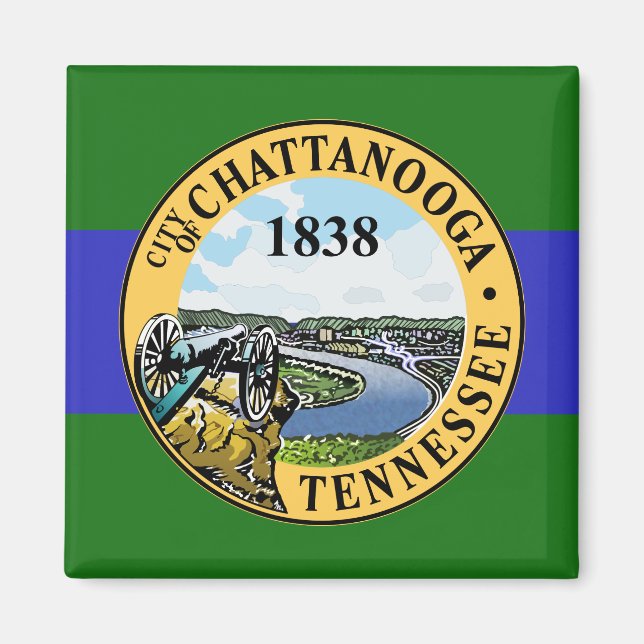 Flagge von Chattanooga, Tennessee Magnet (Vorne)