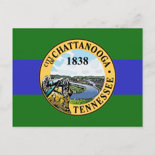 Flagge von Chattanooga, Tennessee Postkarte