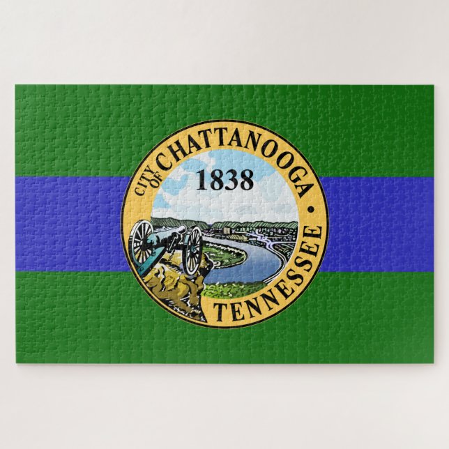Flagge von Chattanooga (Tennessee) Puzzle (Horizontal)