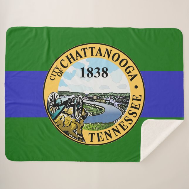 Flagge von Chattanooga (Tennessee) Sherpadecke (Vorderseite (Horizontal))